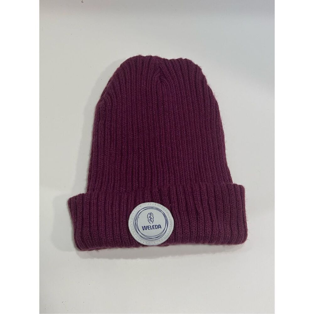 Rare Weleda Burgundy Beanie Hat One Size Adult